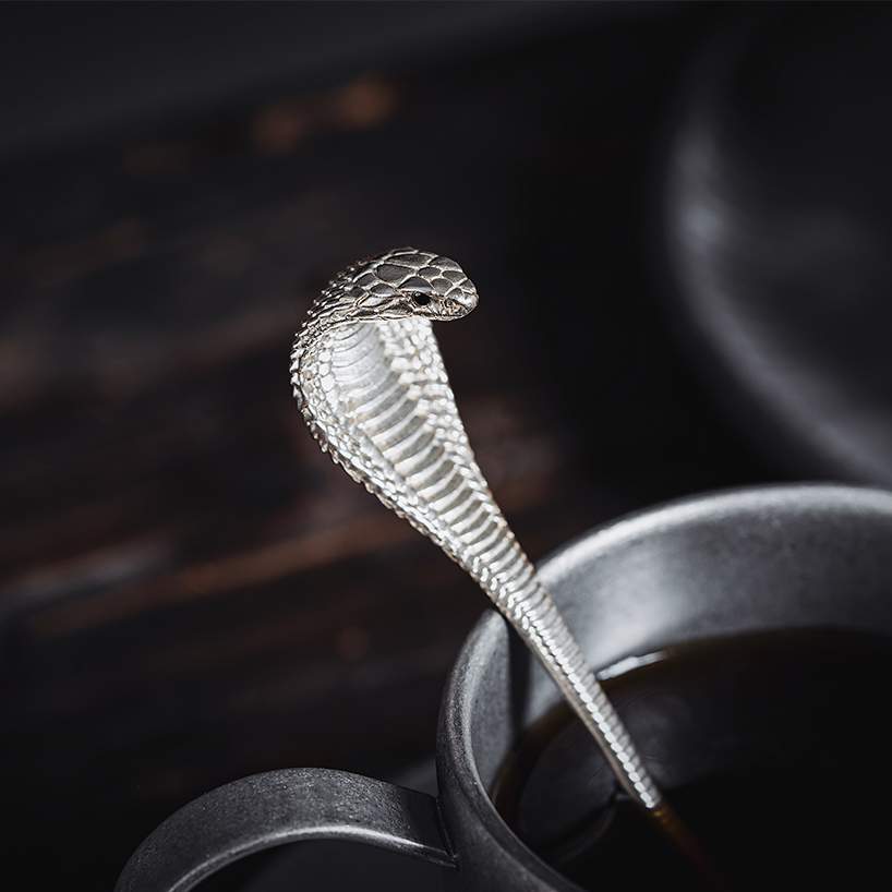 ملعقة قهوة الكوبرا الفضية من coppertist wu 6