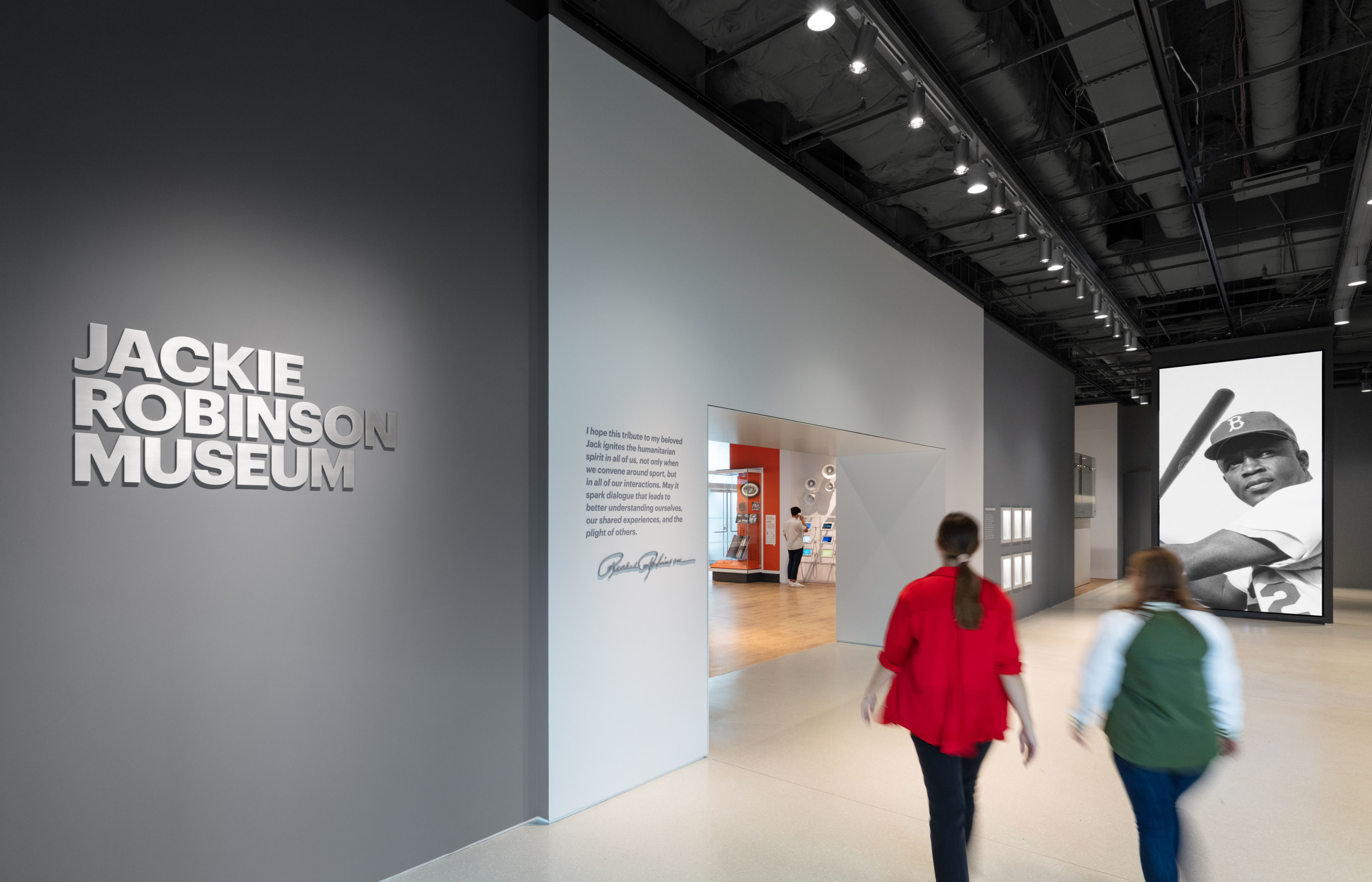 a museum exhibition on baseball legend jackie robinson