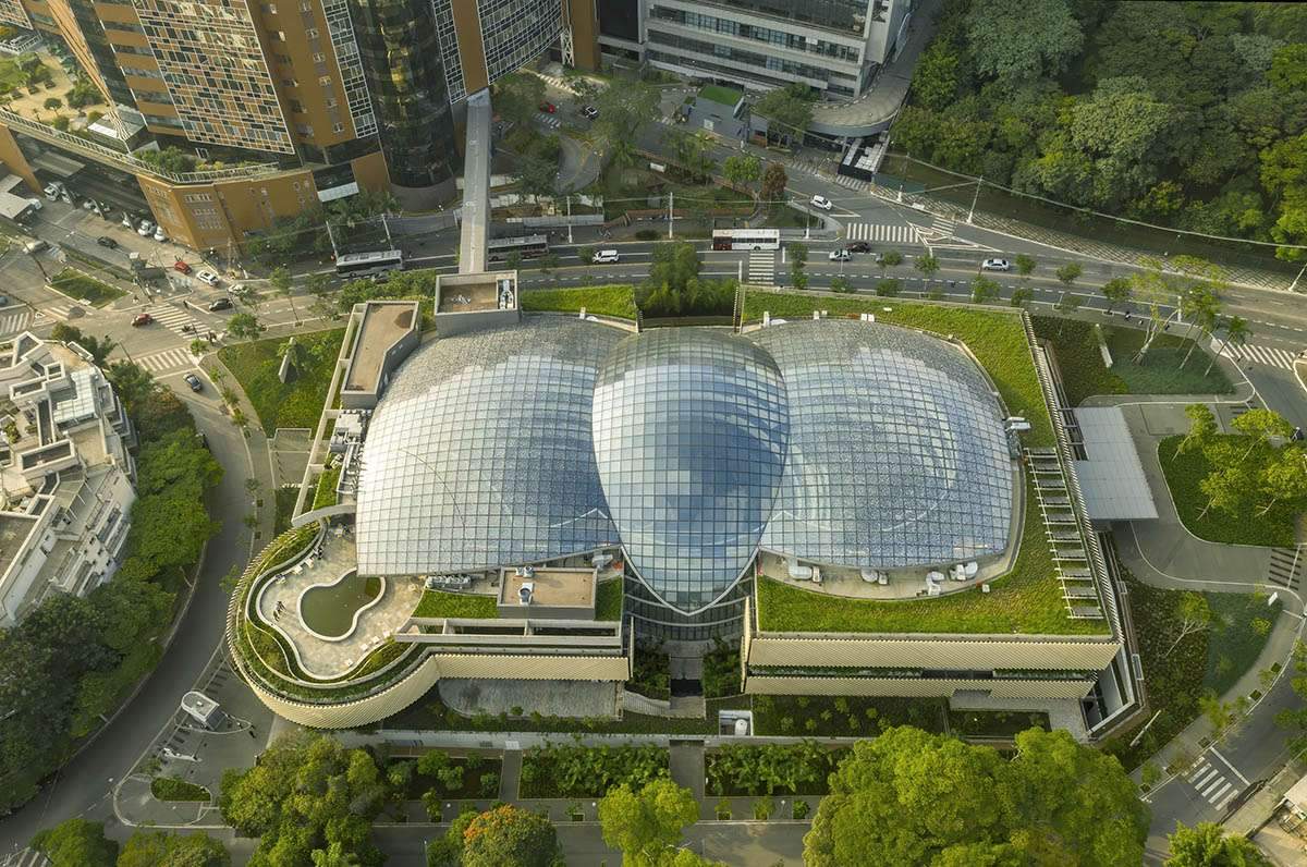 Creating a giant oasis under a domed glass ceiling for the Research and Medical Center