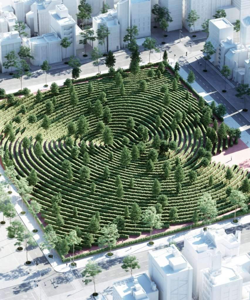 تصميم Parc de la Distanceللتباعد الإجتماعي فى الهواء الطلق