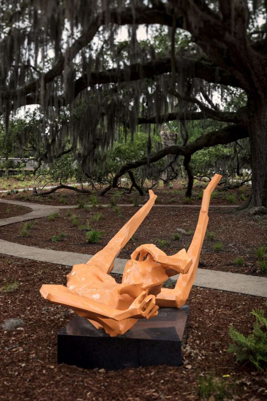 Outdoor theater and submerged walkway of the New Orleans Museum of Modern Art's Sculpture Garden Annex