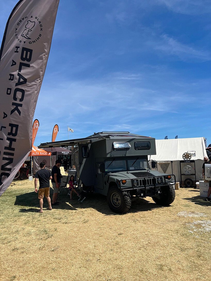 wolf rigs transforms military hummer H1 into overland comfort castle 'patton'