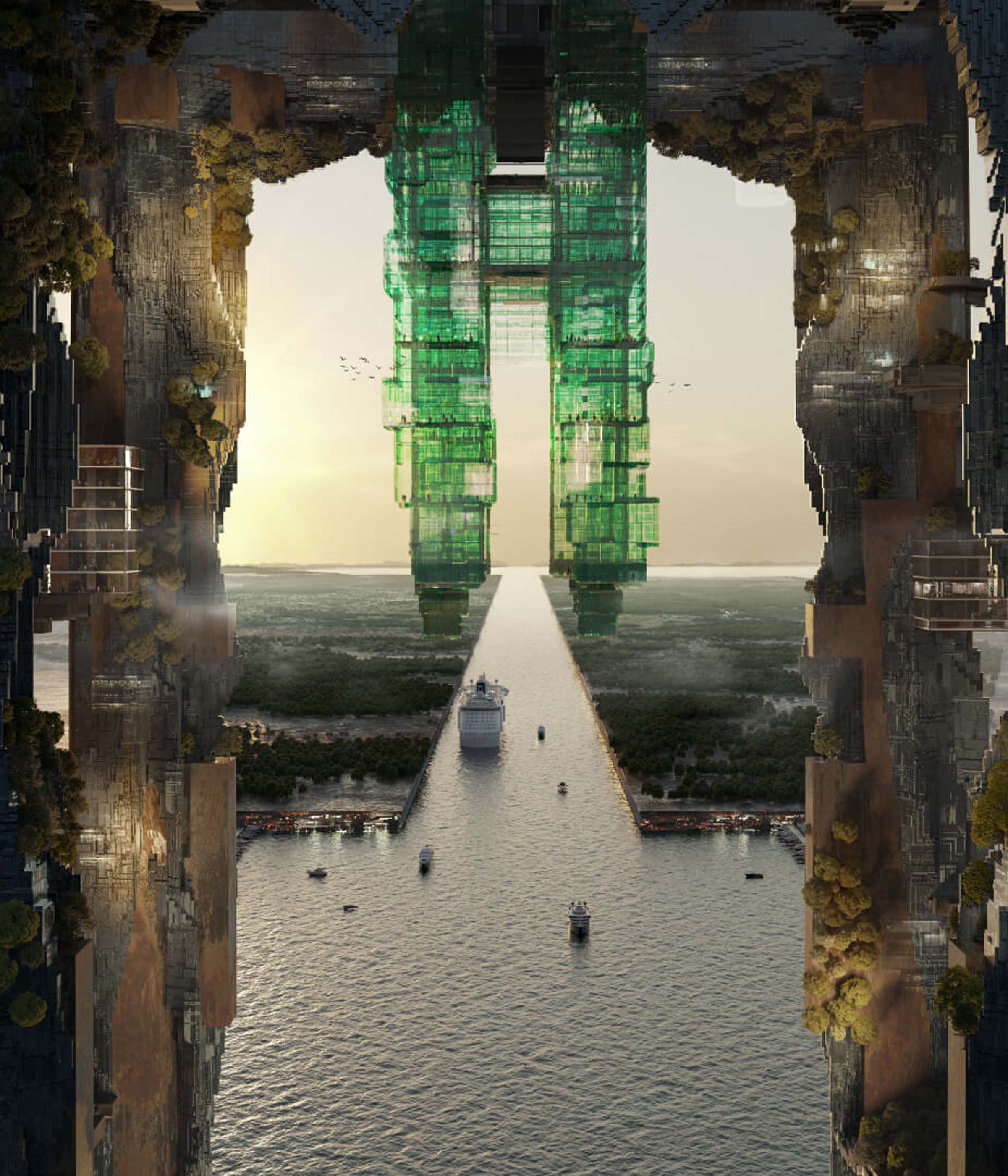 view of sea from building development