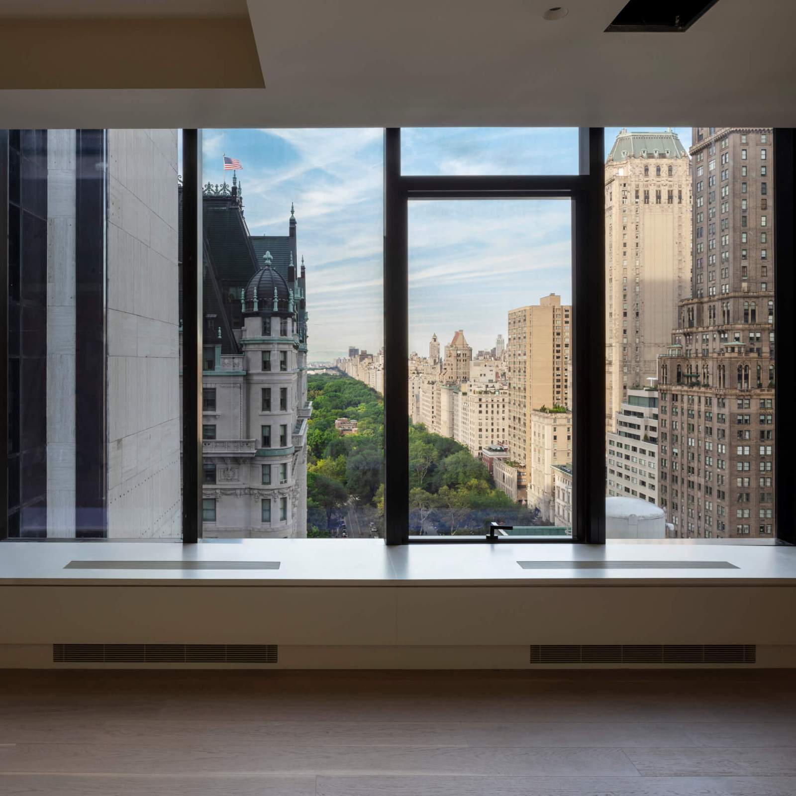 view of central park through interior windows