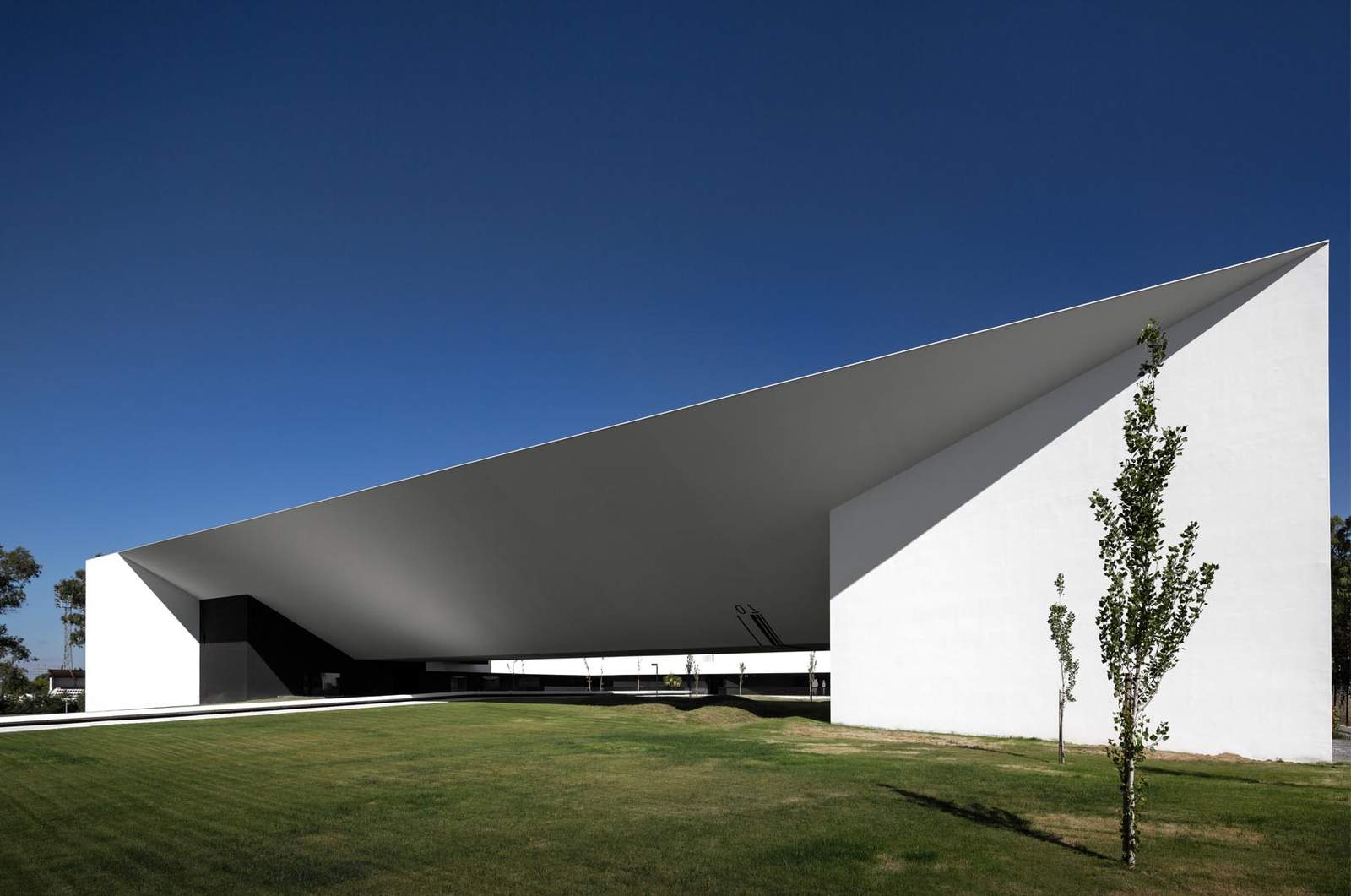 Modern building design with clean lines.