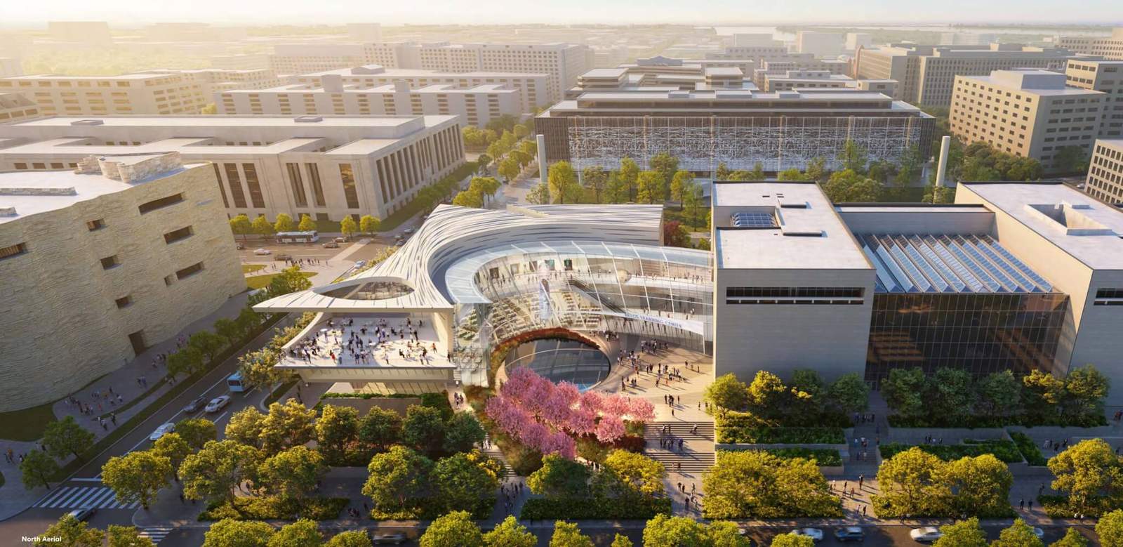 aerial view of proposal for bezos learning center