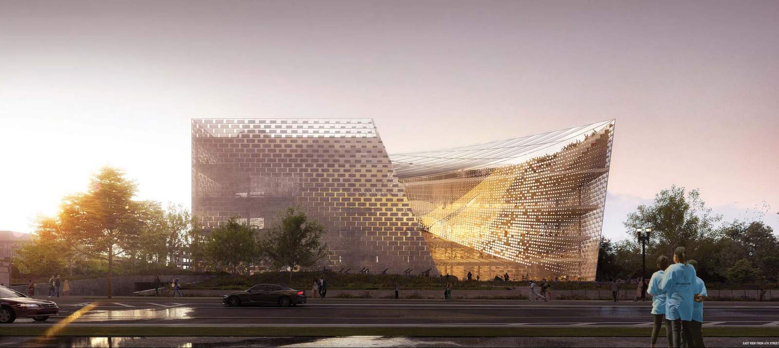 glass frit facade on proposed bezos learning center