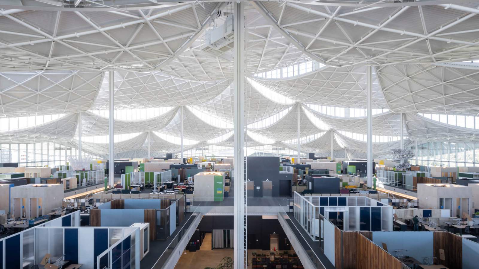 Office spaces at a tech company