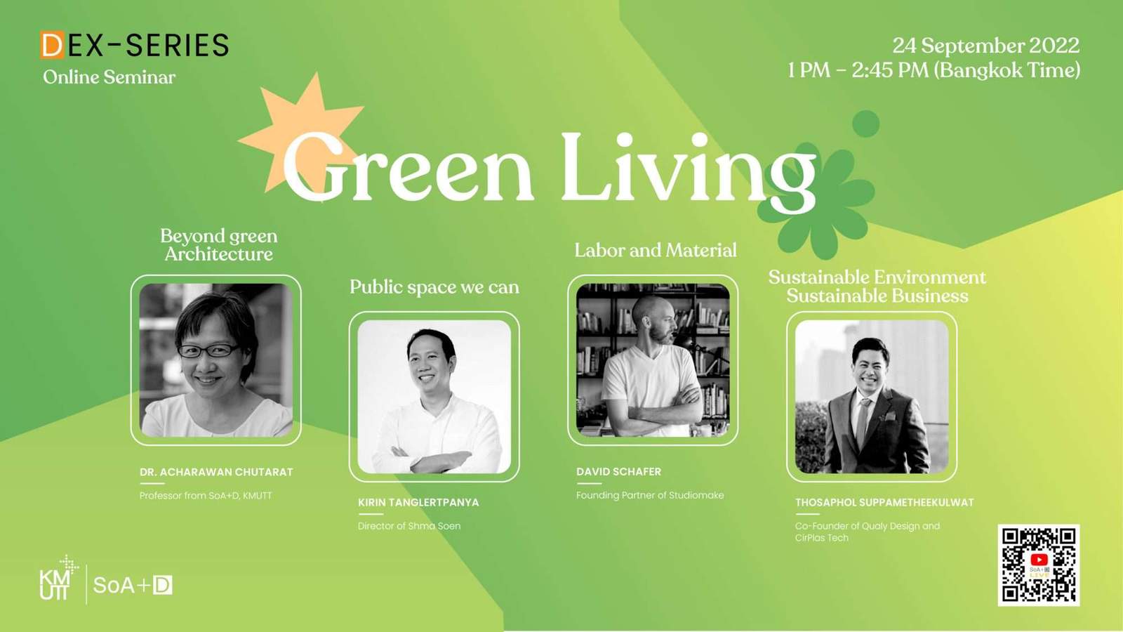 Online Lecture "Green Living by SoA+D" محاضرة عبر الإنترنت بعنوان "Green Living by SoA + D"
