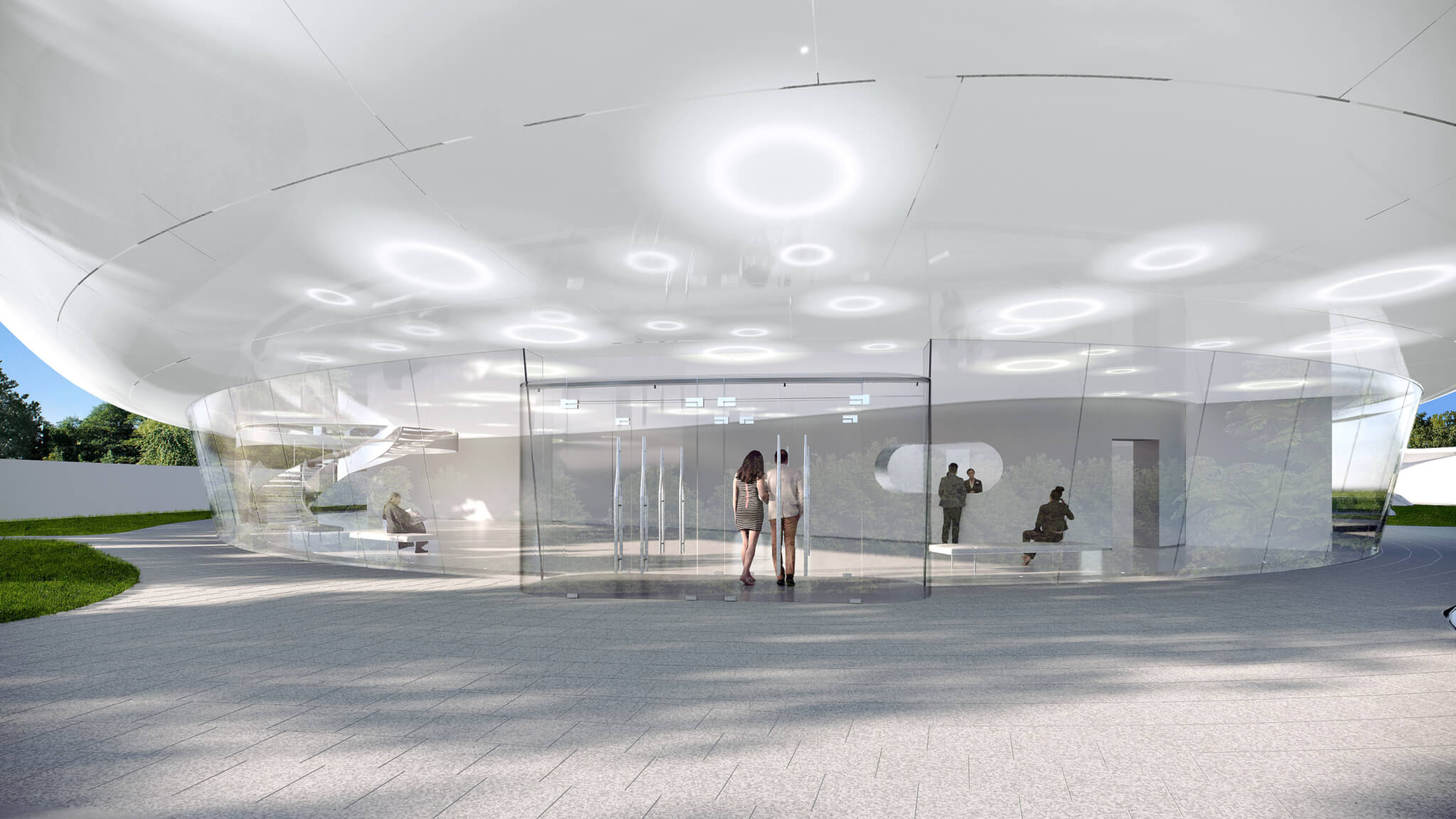 render of a building entrance