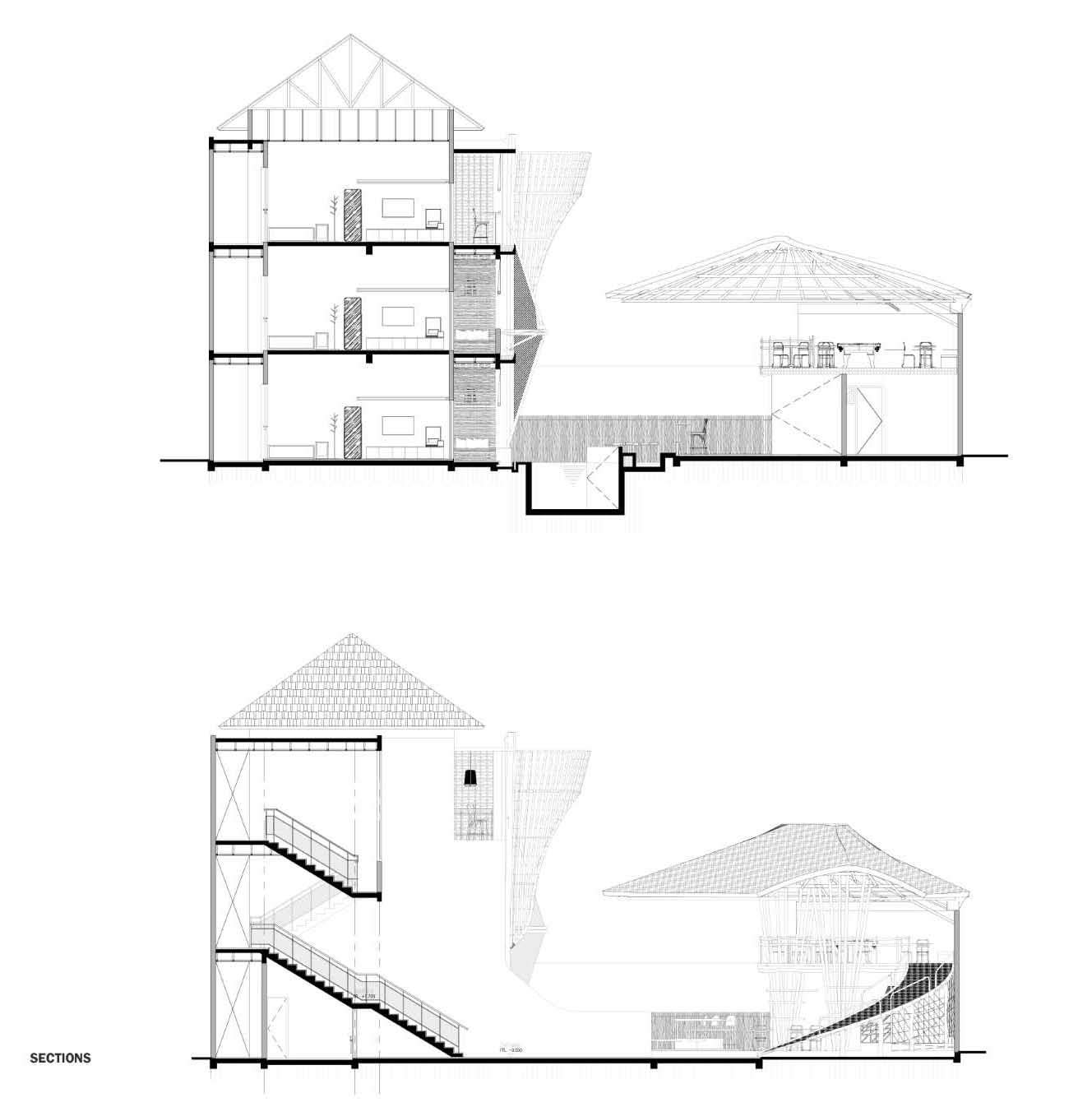 The sections of a micro-living property.