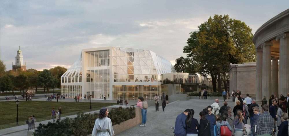 rendering of a new art museum gallery
