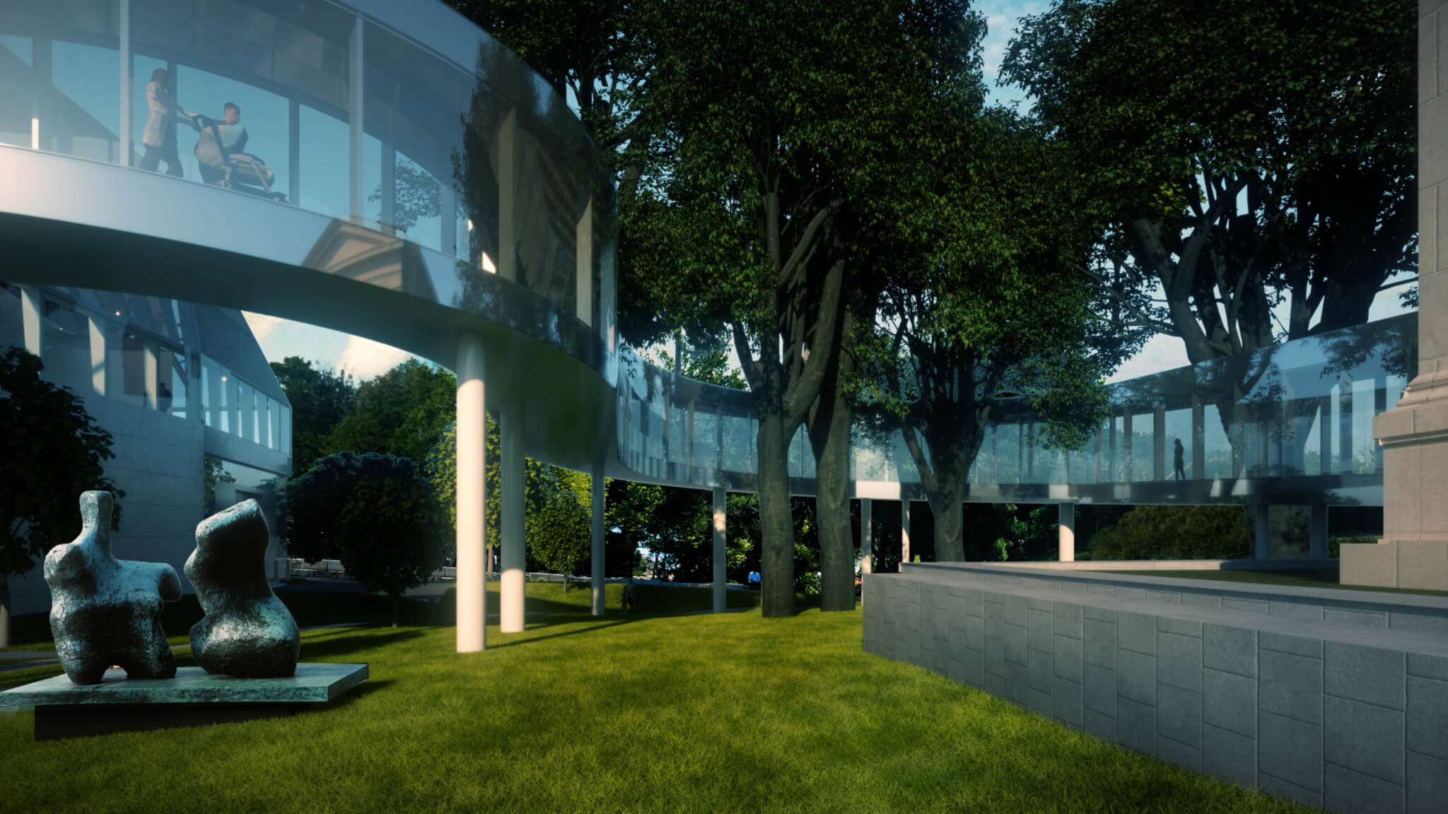 rendering of a sky bridge