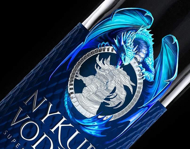 Nykur Vodka – Draco Aqua Packaging Design