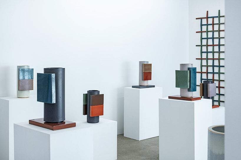 ronan & erwan bouroullec craft tajimi custom tile sculptures in tokyo exhibition