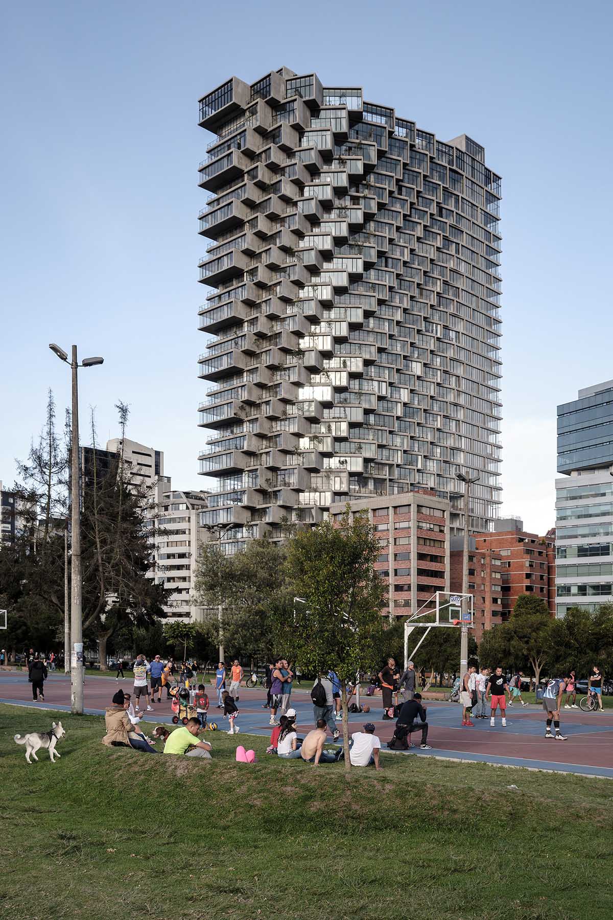 Rotating concrete dwellings make up the new BIG residential tower