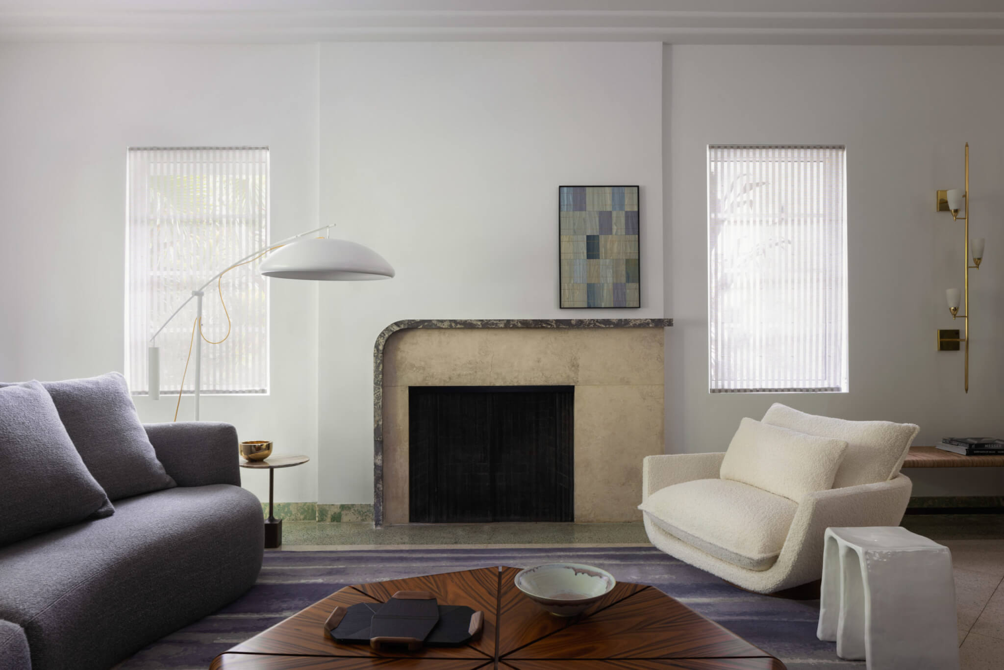 interior view of staged living room