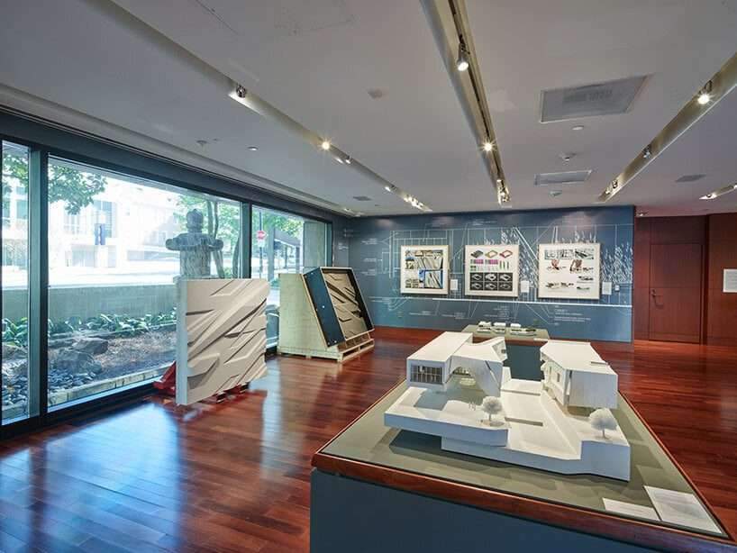 morphosis exhibits physical models and drawings of its crow museum in dallas
