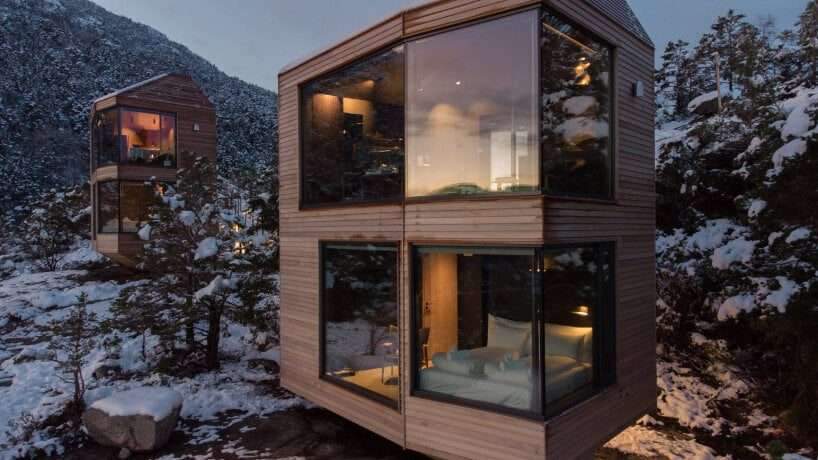 snøhetta’s floating ‘starlodges’ gaze at norway’s lysefjorden from panoramic windows