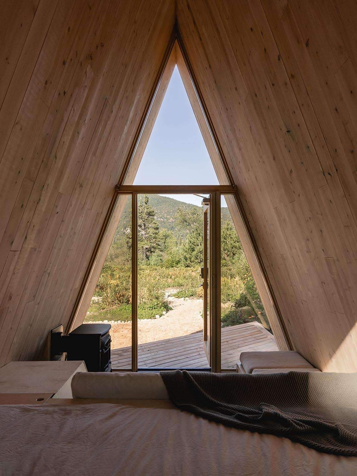 Embodying the wild beauty of the Canadian region for campers in four framed cabins