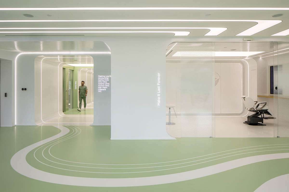 Designing a hair transplant clinic that combines technology with nature