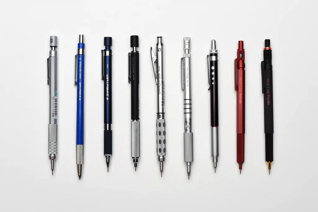 Hand holding a GraphGear 1000 vs 500 pencil to show grip details