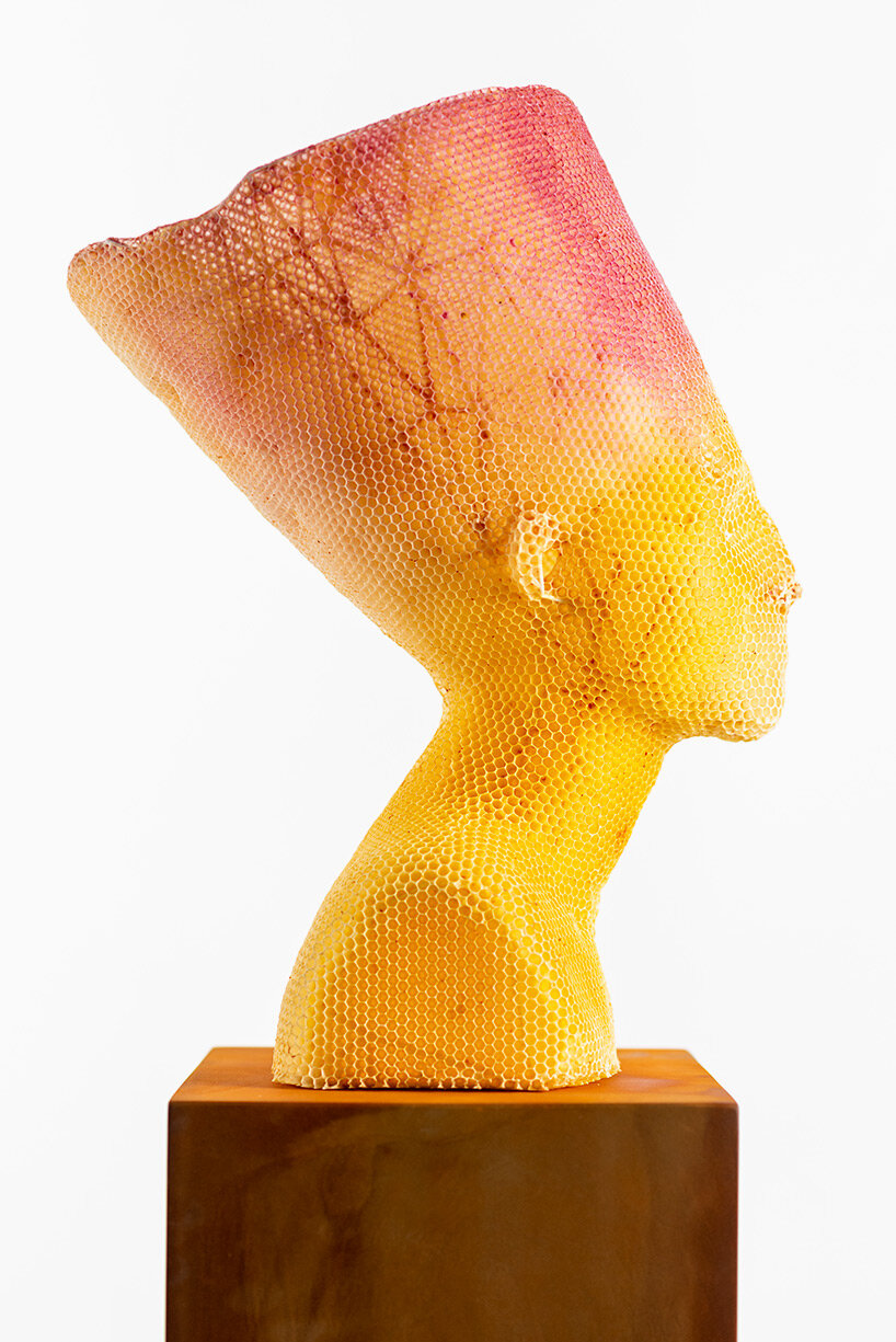 tomáš libertíny's beeswax busts of hera and nefertiti translate vulnerability into strength