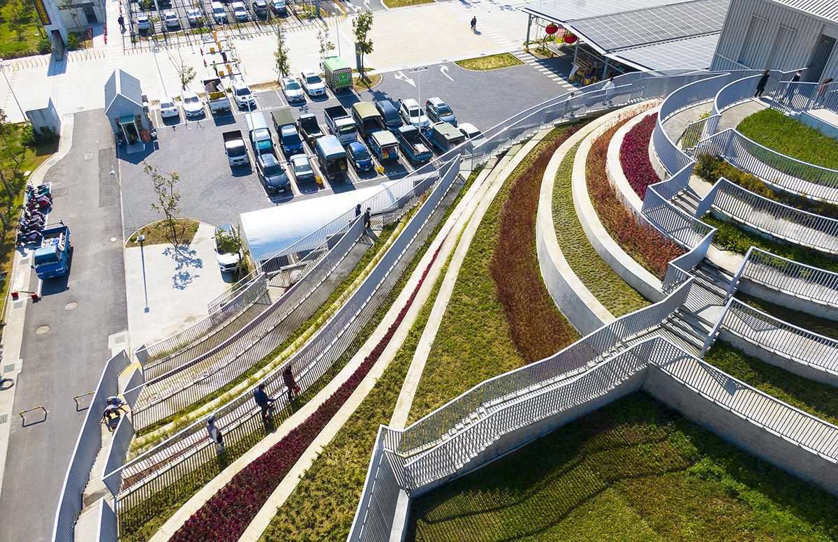 Complementing the Tainan Market with a landscaped roof
