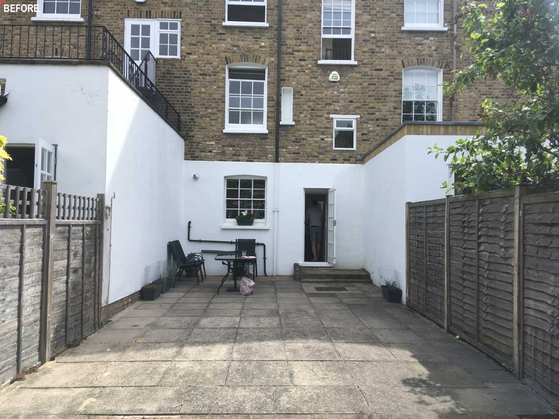 قبل ذلك - منزل شرفة مُدرج من الدرجة الثانية في Islington ، إنجلترا.