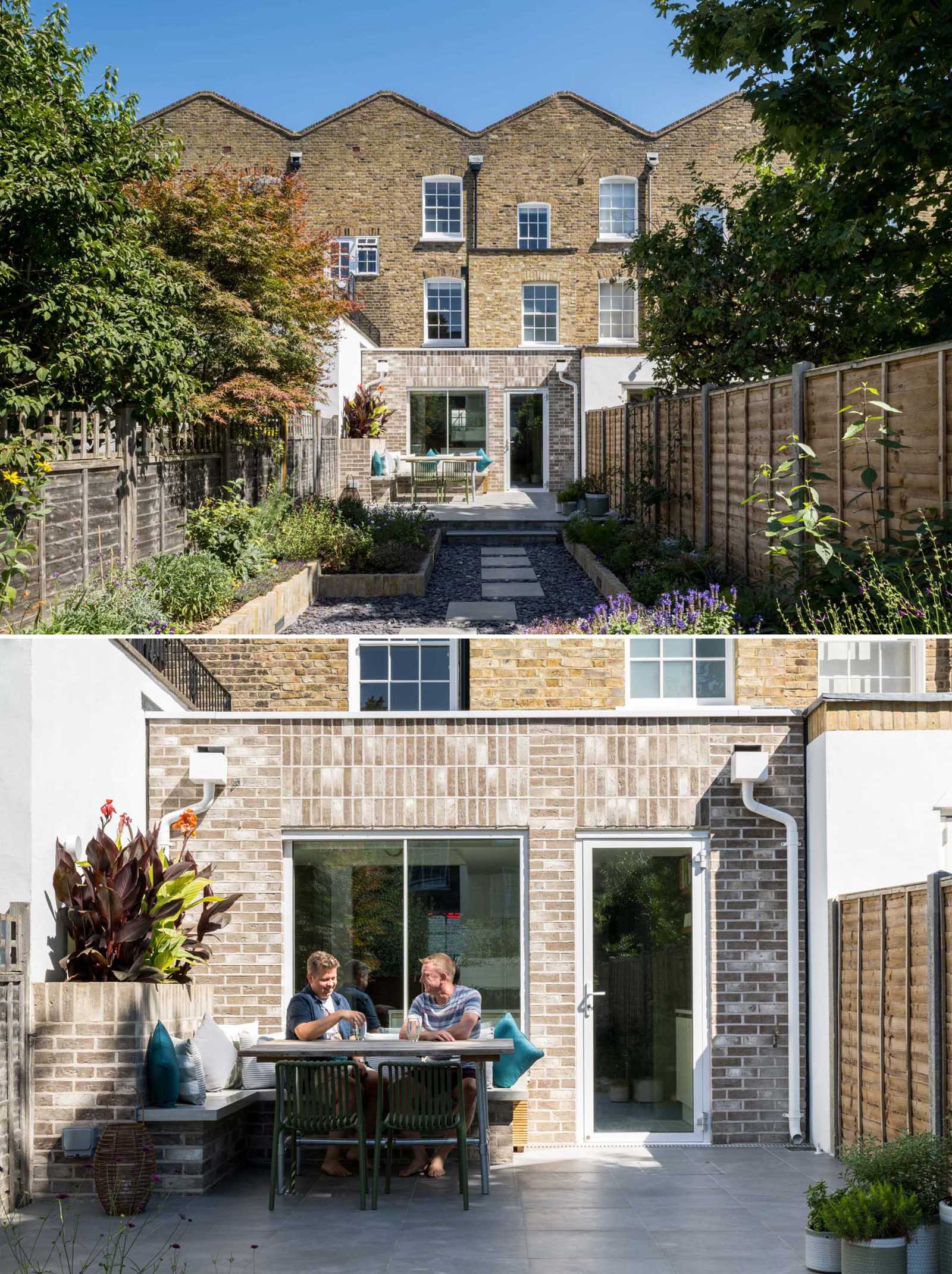 حصل منزل التراس المدرج من الدرجة الثانية في Islington ، إنجلترا ، على إضافة جديدة من الطوب مع منطقة جلوس في الهواء الطلق ، وحديقة محدثة.