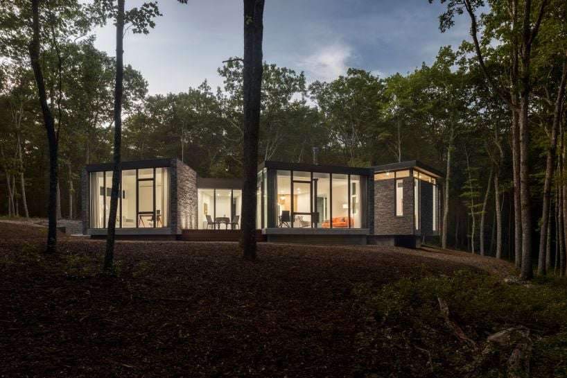 cluster of four pavilions unfolds studio MM’s meditative retreat in upstate new york