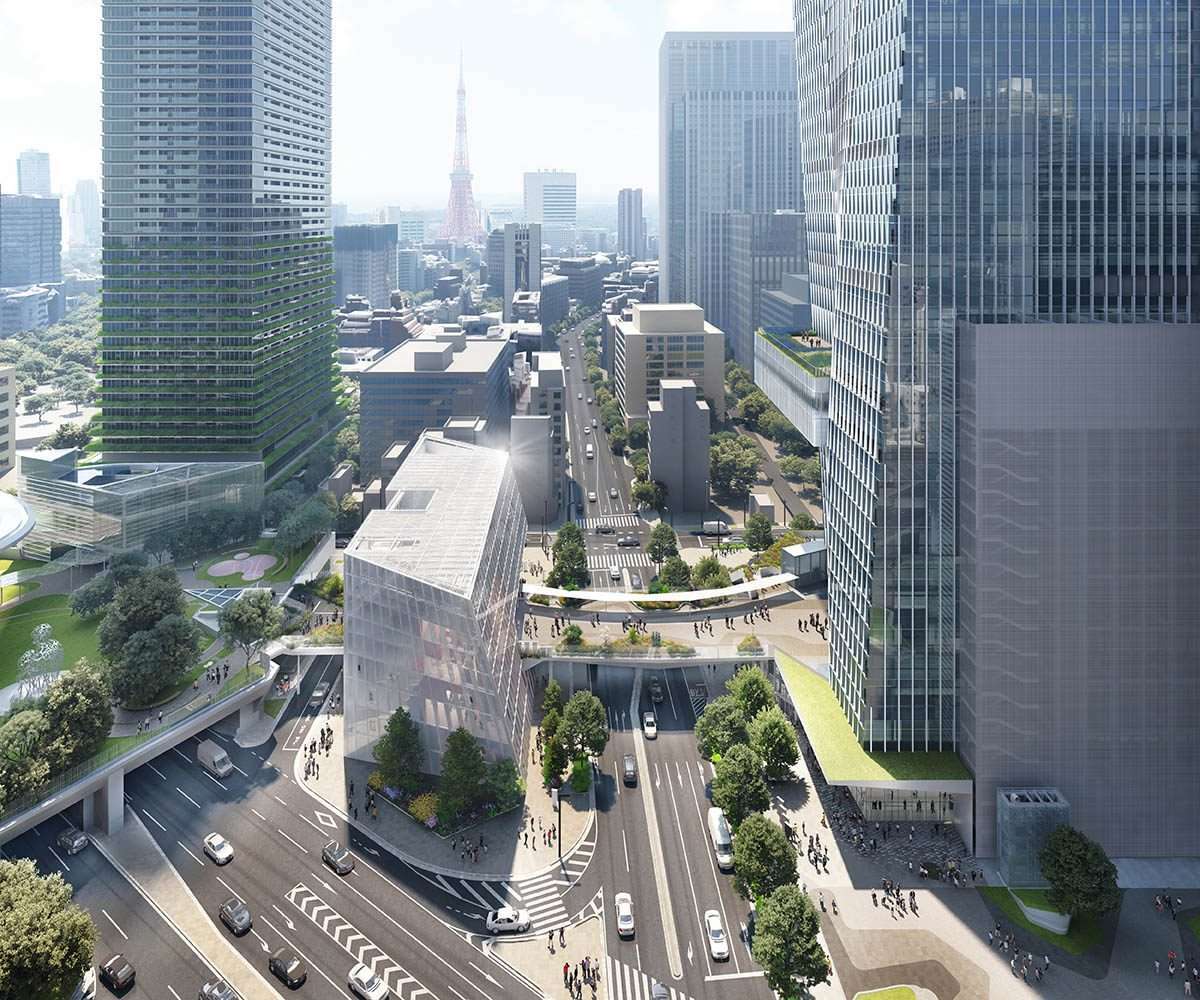 New designs and details released for OMA's first tower in Tokyo