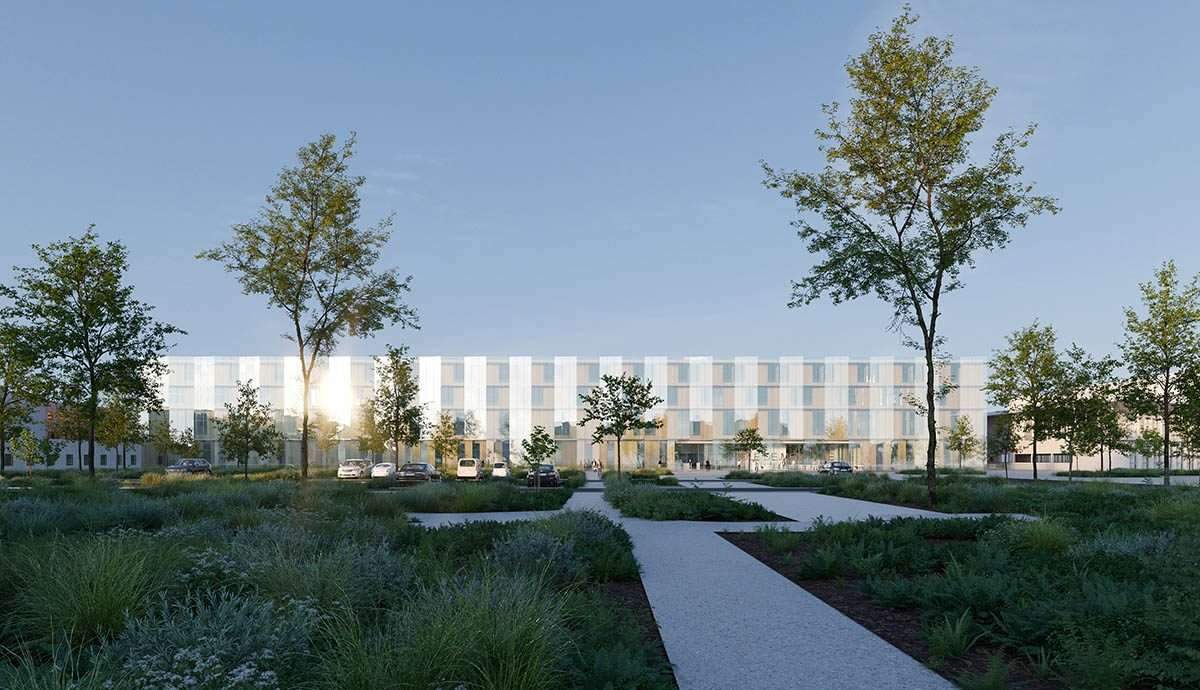فوز Pargade Architectes و Patriache و Haïku في مسابقة لتصميم مستشفى نيو ريمس بفرنسا