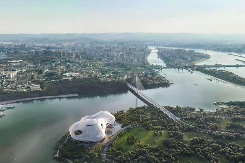 OPEN architecture unveils fluid and floating yichang grand theater along yangtze river