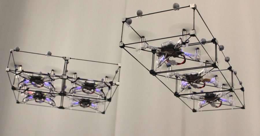 Announcing a group of self-assembling robots to form bridges and buildings