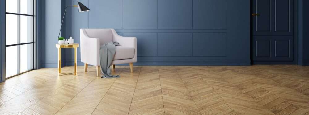 Interior design using suitable materials for floors walls and furniture
