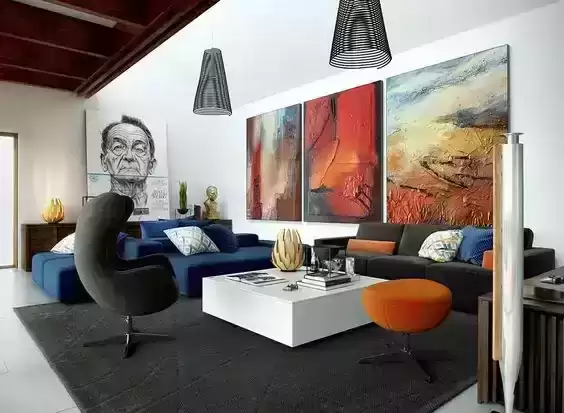 Interior design of halls and living rooms