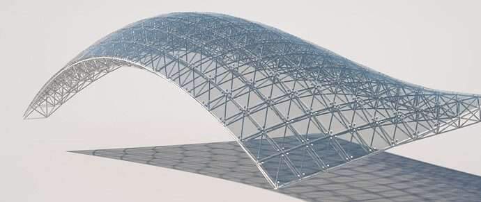 Components types and features of the space frame structure