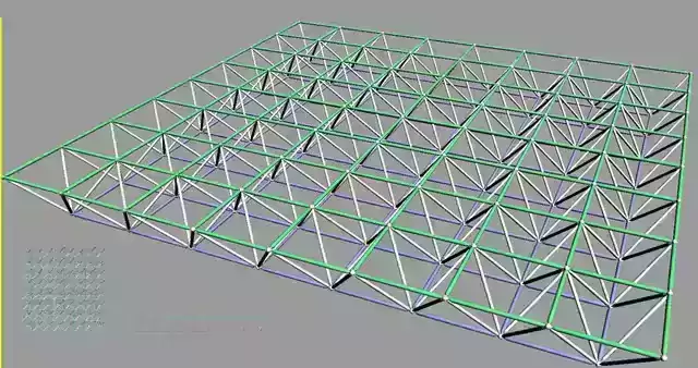 Components types and features of the space frame structure