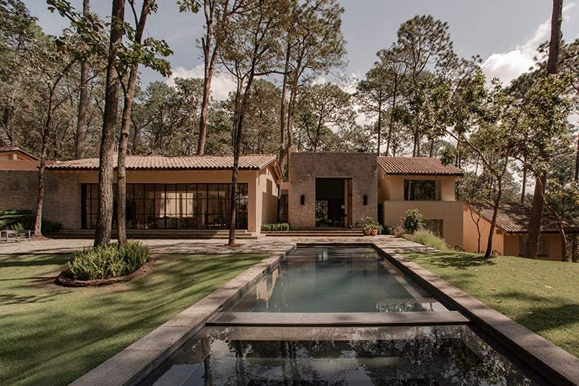 stone-built residence mesa de gallos reinterprets the mexican hacienda typology