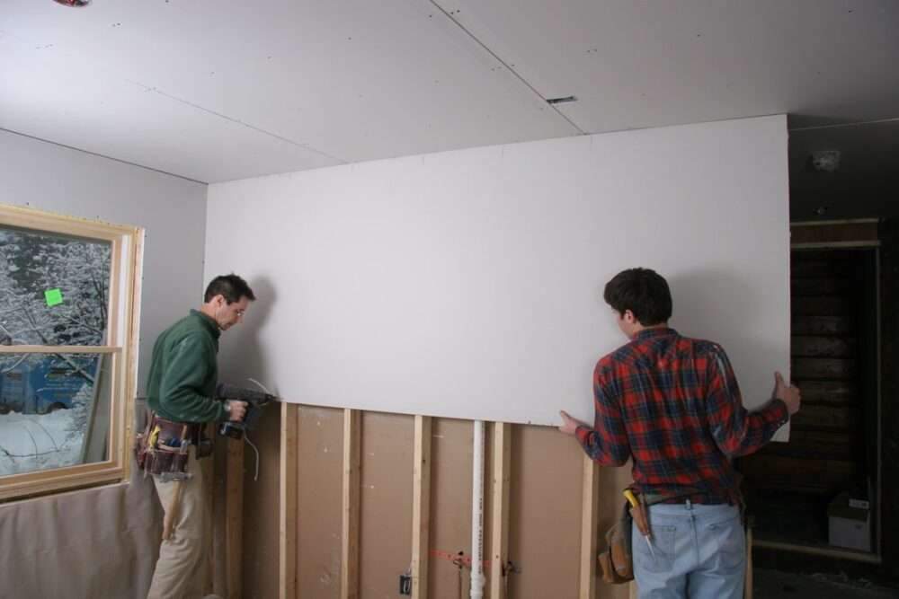 Measurements and specifications of gypsum walls in interior