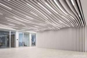 Metal ceilings and metal sheet systems in interior design