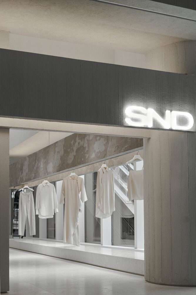 Boutique fashion store design inspired by ancient temples in the deserts
