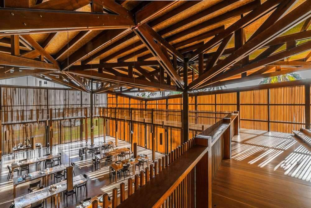 Conventual Complex design with wood textures and details handcrafted in Brazil