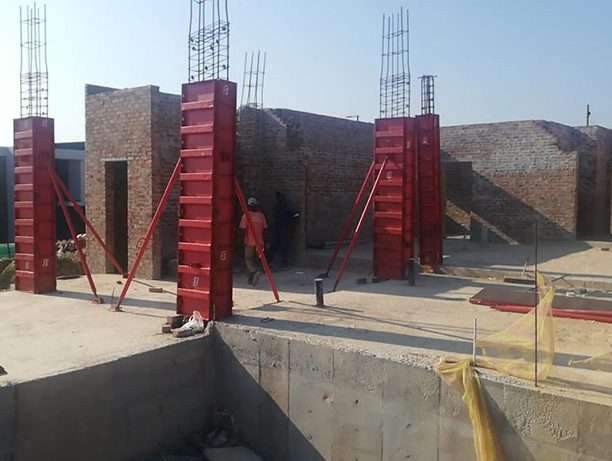 Measurements and specifications of concrete columns and beams in structural structures