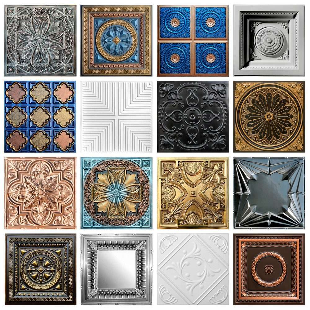 How to improve a plain ceiling with decorative ceiling tiles