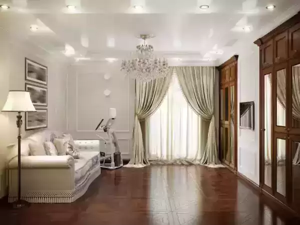 أقمشة الستائر والتنجيد المستخدمة في التصميم الداخلي