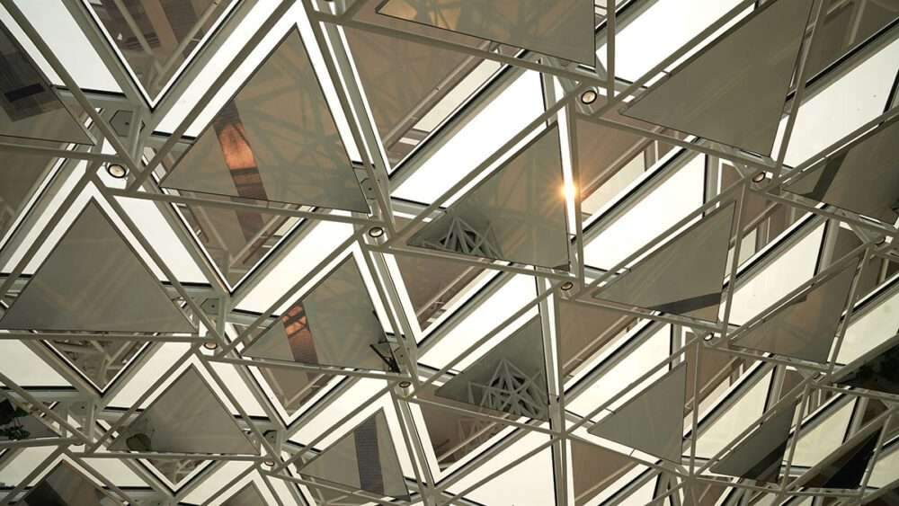 Addition of a glass canopy to the Buffalo AKG Museum's patio