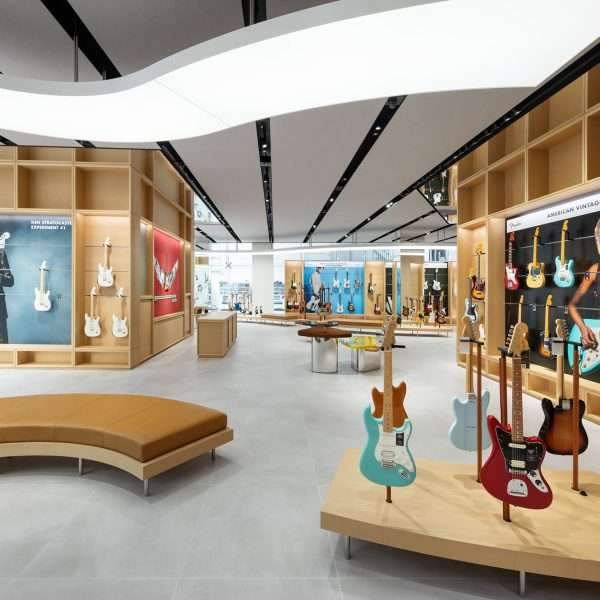 Klein Dytham Architecture gives Fender’s first flagship store a welcoming feel