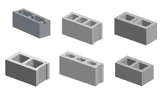 Types of concrete building units used in construction